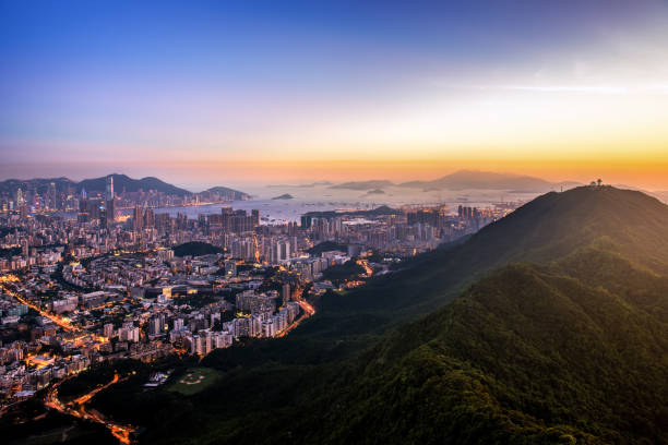 istock Top view from The lion rock park. 646146456