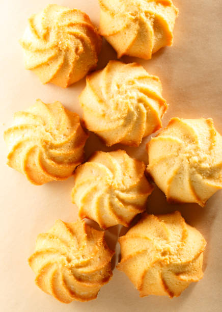 istock Fresh cookies on the paper background 646165112