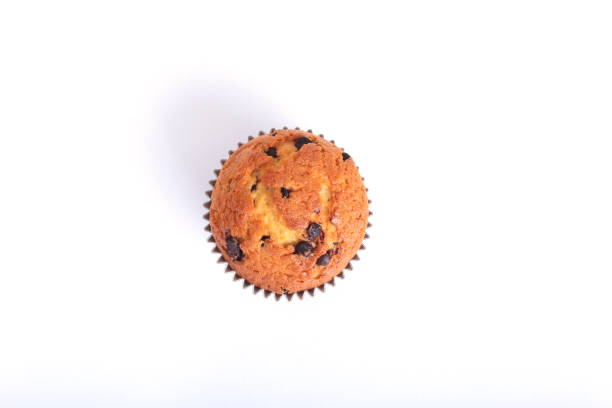 istock Delicious cupcake with chocolate isolated on white background 646167960