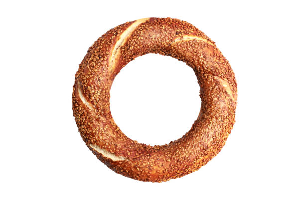 bagel turco fresco - simit - fotografias e filmes do acervo