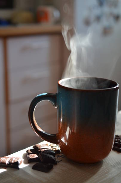 Cup from coffee on a table.