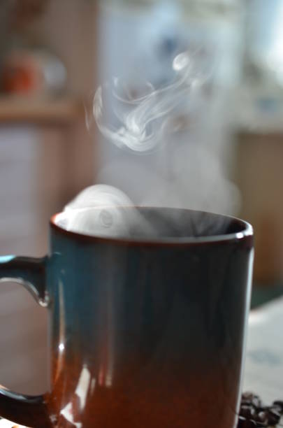 Cup from coffee on a table.