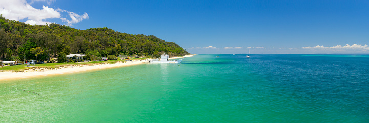 The amazing coastline of Moreton Island off the coast of Brisbane in Queensland, Australia