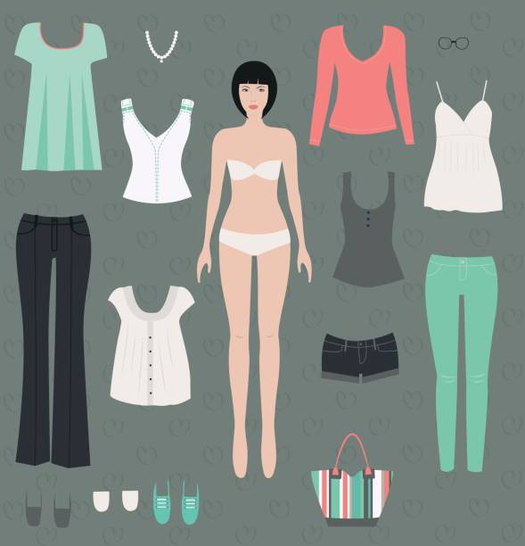 istock Dress up paper doll ready for cut and play. 646193718
