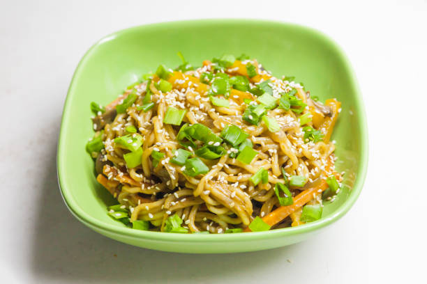 istock Asian noodles with vegetables 646199442