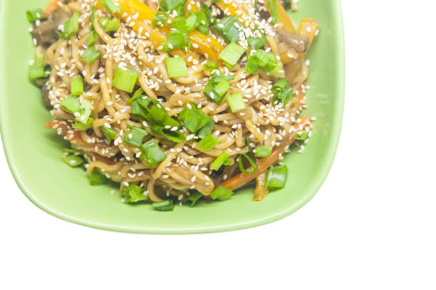 istock Asian noodles with vegetables 646199514