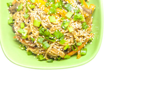istock Asian noodles with vegetables 646199604
