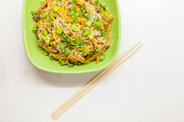 istock Asian noodles with vegetables 646199706