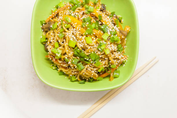 istock Asian noodles with vegetables 646199734