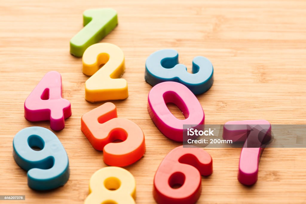 Numbers Desk Stock Photo