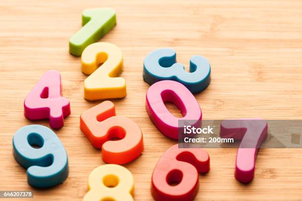 Numbers Stock Photo - Download Image Now - Desk, Education, Horizontal