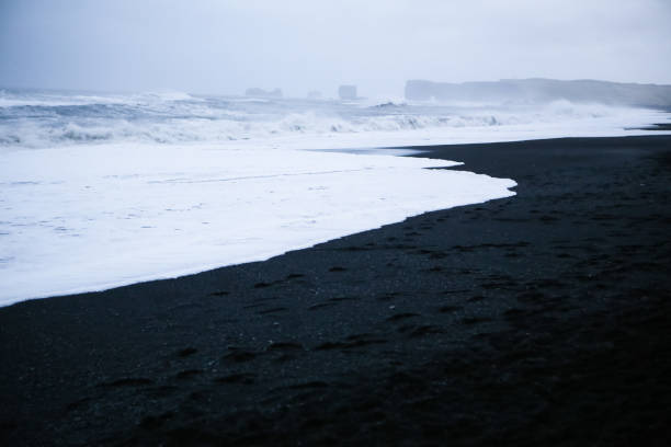 istock Vik, Iceland- Beautiful Black Sand Beaches and Atlantic Ocean Waves 646207818