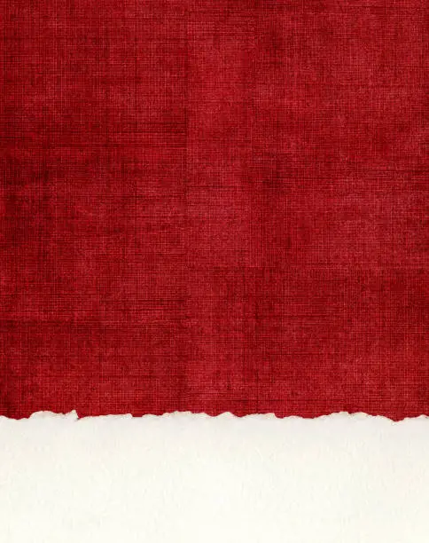Photo of Deckled Paper Edge on Red Cloth