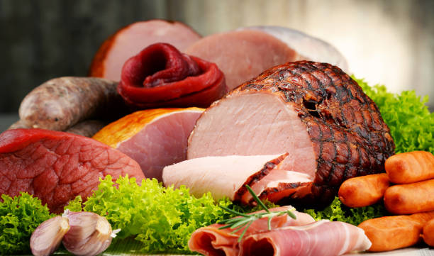 istock Meat products including ham and sausages 646210518
