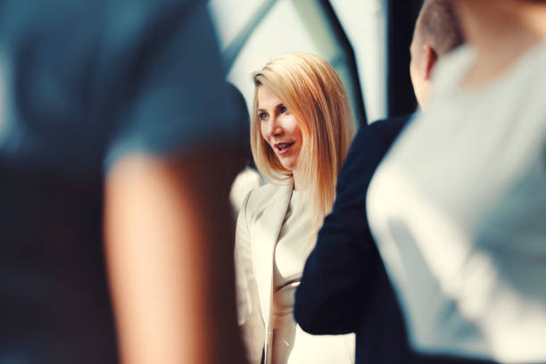 istock Business people at conference, coffee break 646217512