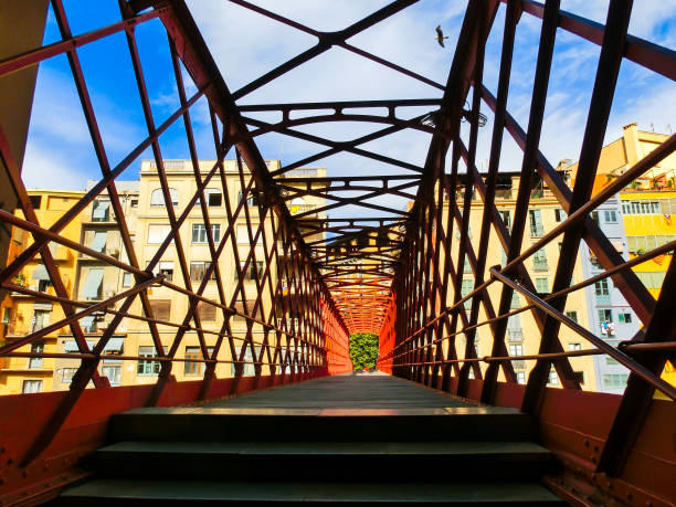 Iron Bridge, Eiffel Bridge in Girona (Spain)