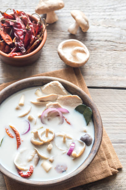 istock Bowl of thai tom kha kai soup 646218330