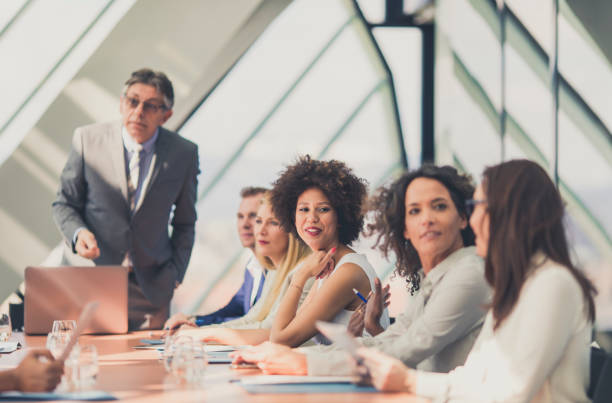 istock Business people attending a meeting 646221594