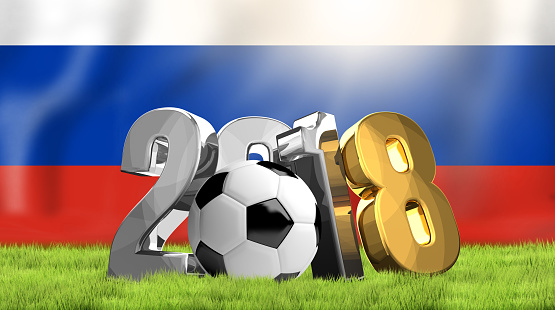 2018 Russia soccer football 3D rendering