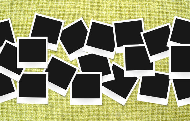istock Photo frames pack on vintage wooden background 646242320