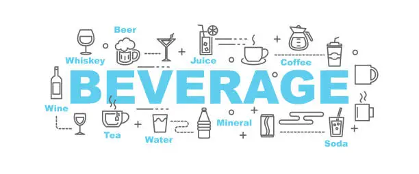 Vector illustration of beverage vector banner