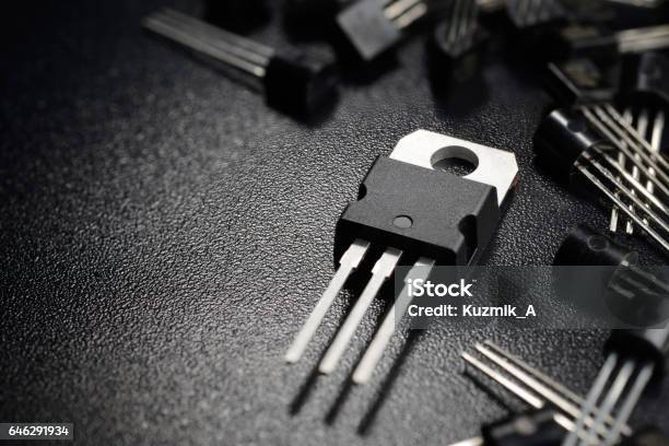Black Power Transistors Stock Photo - Download Image Now - Transistor, Electronics Industry, Electrical Component