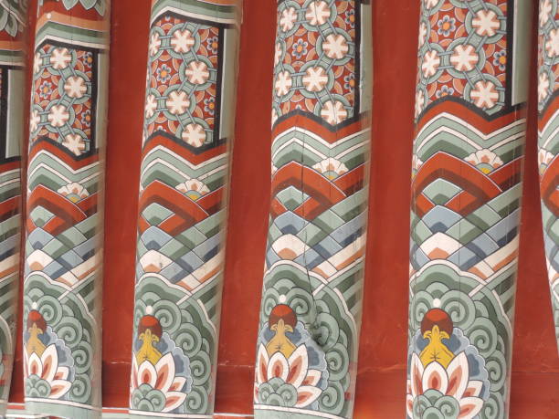 istock Wall painting of a temple 646309826