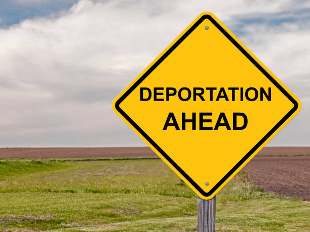 istock Deportation Ahead Warning Sign 646316592