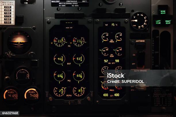 Airplane Cockpit Stock Photo - Download Image Now - Control Panel, Flight Instruments, Accuracy