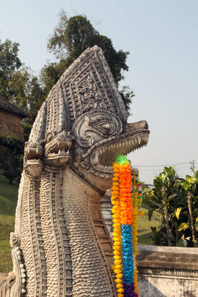 istock serpent statue at Wat pratartlumpangluang,Lumpang Thailand 646334724