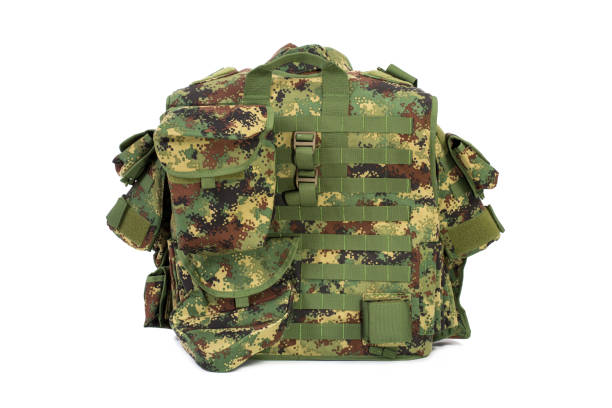 istock Modern bulletproof vest isolated on a white background 646337716