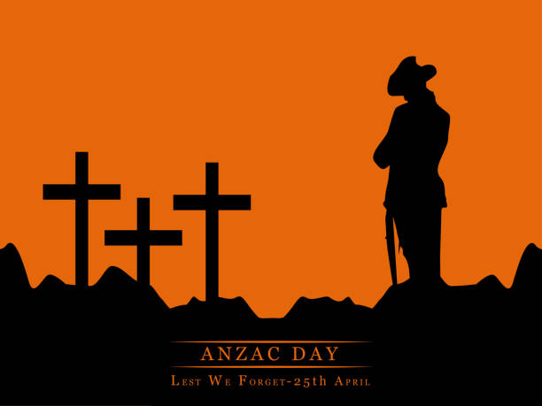 Anzac Day background Illustration of background for Anzac Day anzac day stock illustrations