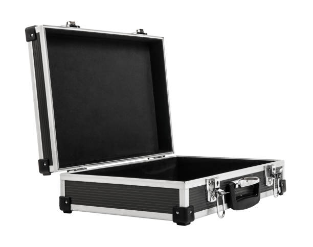 istock open armored black case for money 646341600