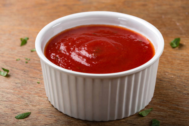 istock Bowl with tomato sauce or ketchup 646345604
