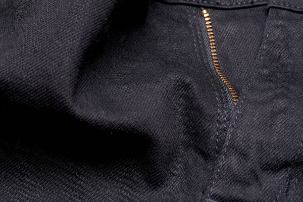 istock Texture of black jeans 646345654