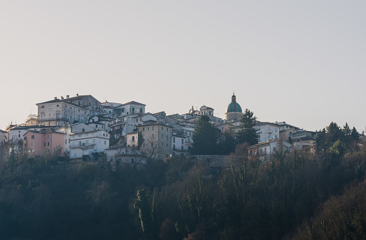 Atina al amanecer, Valle di Comino, Ciociaria, Italia photo