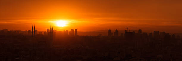 istock Ankara and Kocatepe Mosque in sunset 646350958