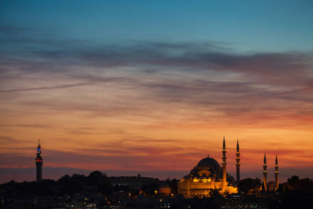 istock Suleymaniye Mosque and Beyazit Tower Istanbul 646351578