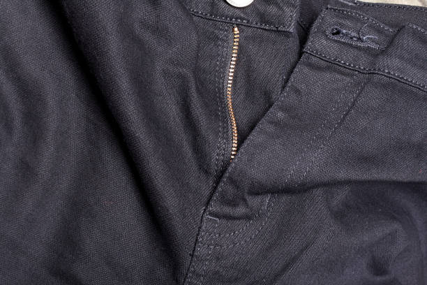 istock Texture of black jeans 646351844