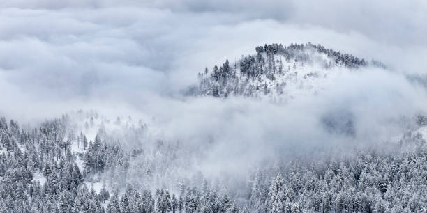 istock Winter landscape with cloud inversion. Reno, Nevada 646357956