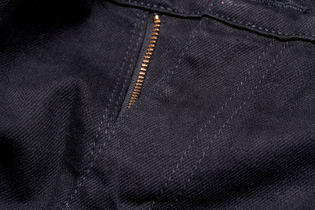 istock Texture of black jeans 646362126