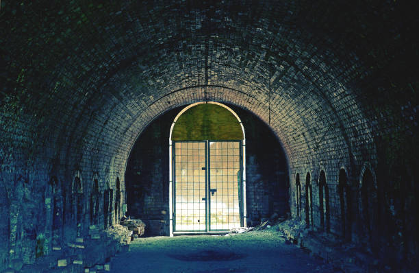 Structure of an abandoned palace. HDR image