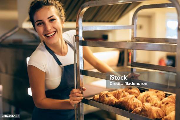 Young Baker Stock Photo - Download Image Now - Baker - Occupation, Bakery, Women