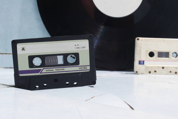 istock Audio cassettes and vinyl 646396566