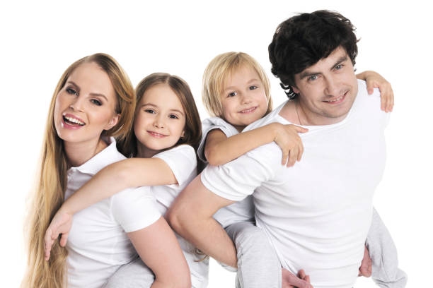 istock Parents and two children 646400298