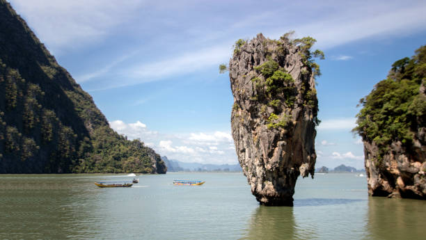 istock landscape nature with tree mountain and ocean for background 646406692