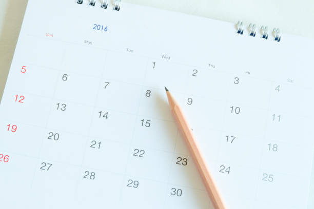 istock Calendar page in planning concept 646407514