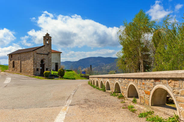 Road and church in Italy.