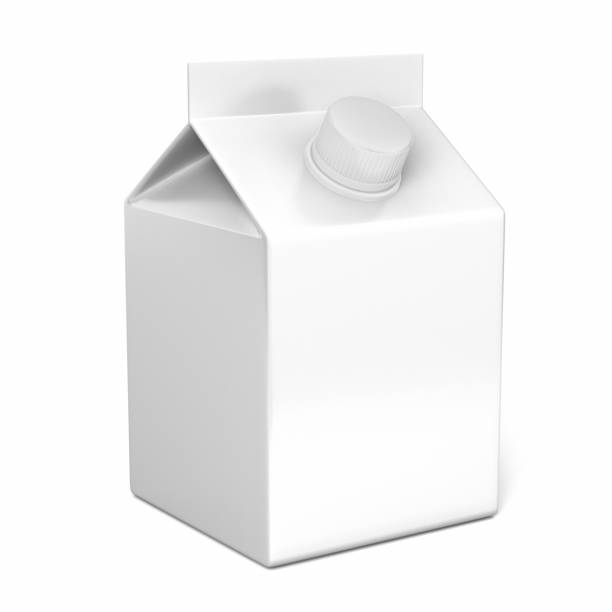 istock Milk and juice White boxes for retail package mock up. 646426402