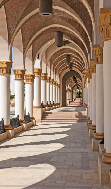 istock Corridor of arches abstract architecture 646427328
